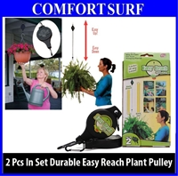 2pcs Gardening Easy Reach Plant  Pully Hook Light Flowerpot Easy Adjust Up & Down